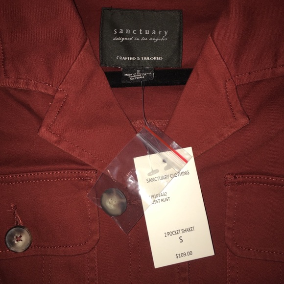 Sanctuary Clothing 2 Pocket “Shaket”- Ruset Rust - Picture 3 of 7